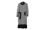 LK Bennett Black Ribbed Belted Maxi Sweater Dress Size M
