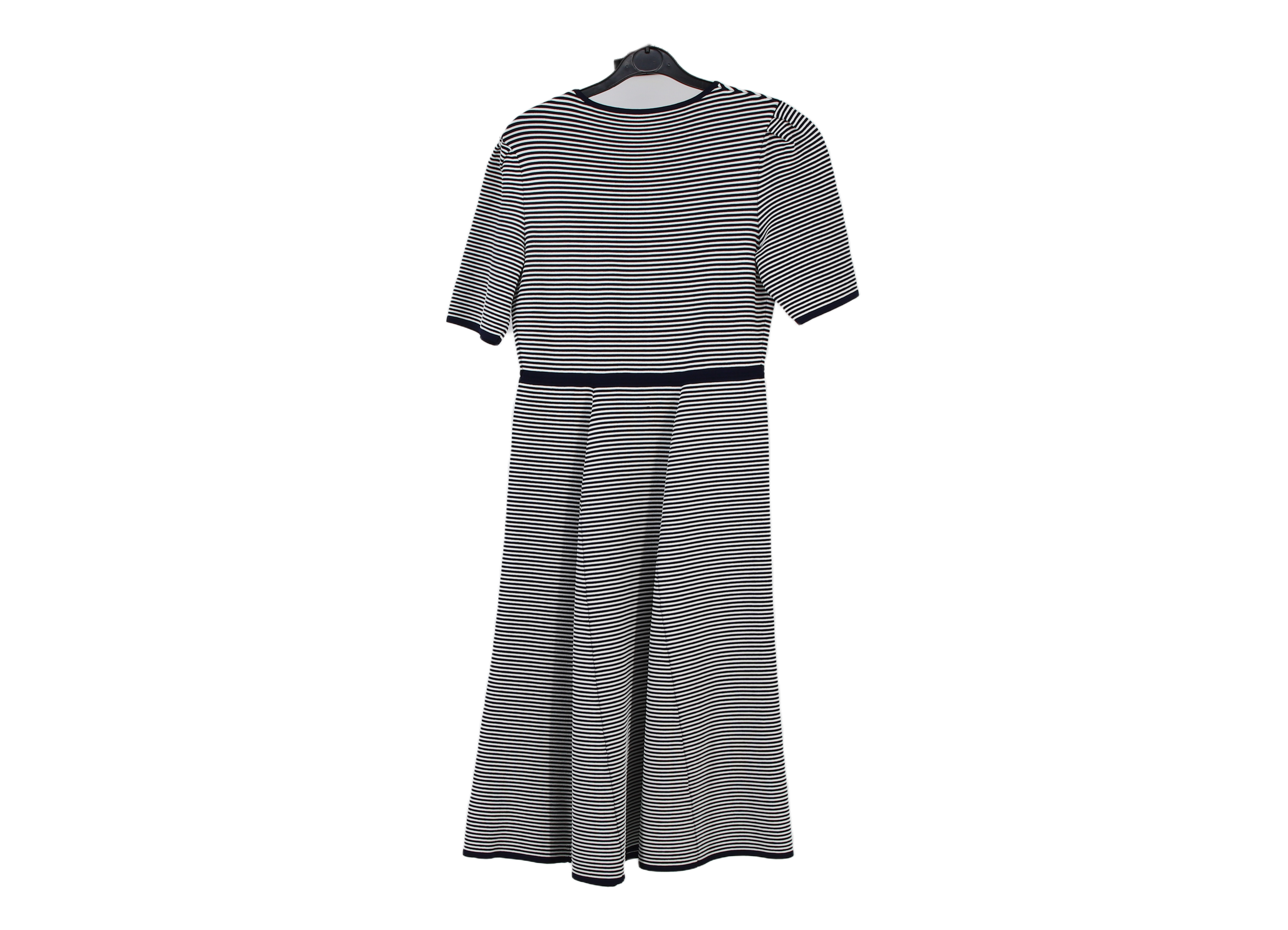 LK Bennett Navy Striped A-line Maxi Dress