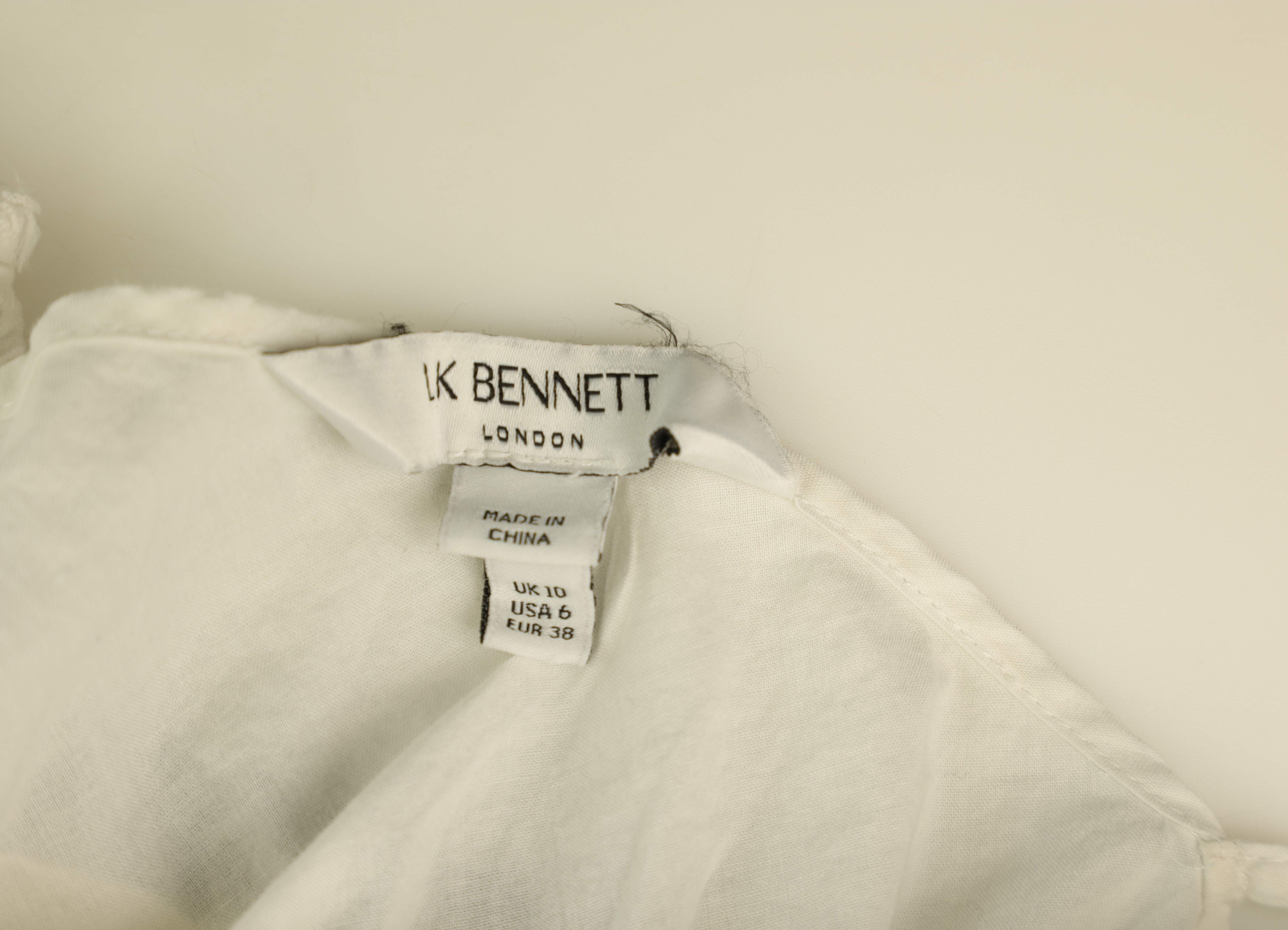 LK Bennett White A-line Maxi Dress Size 10