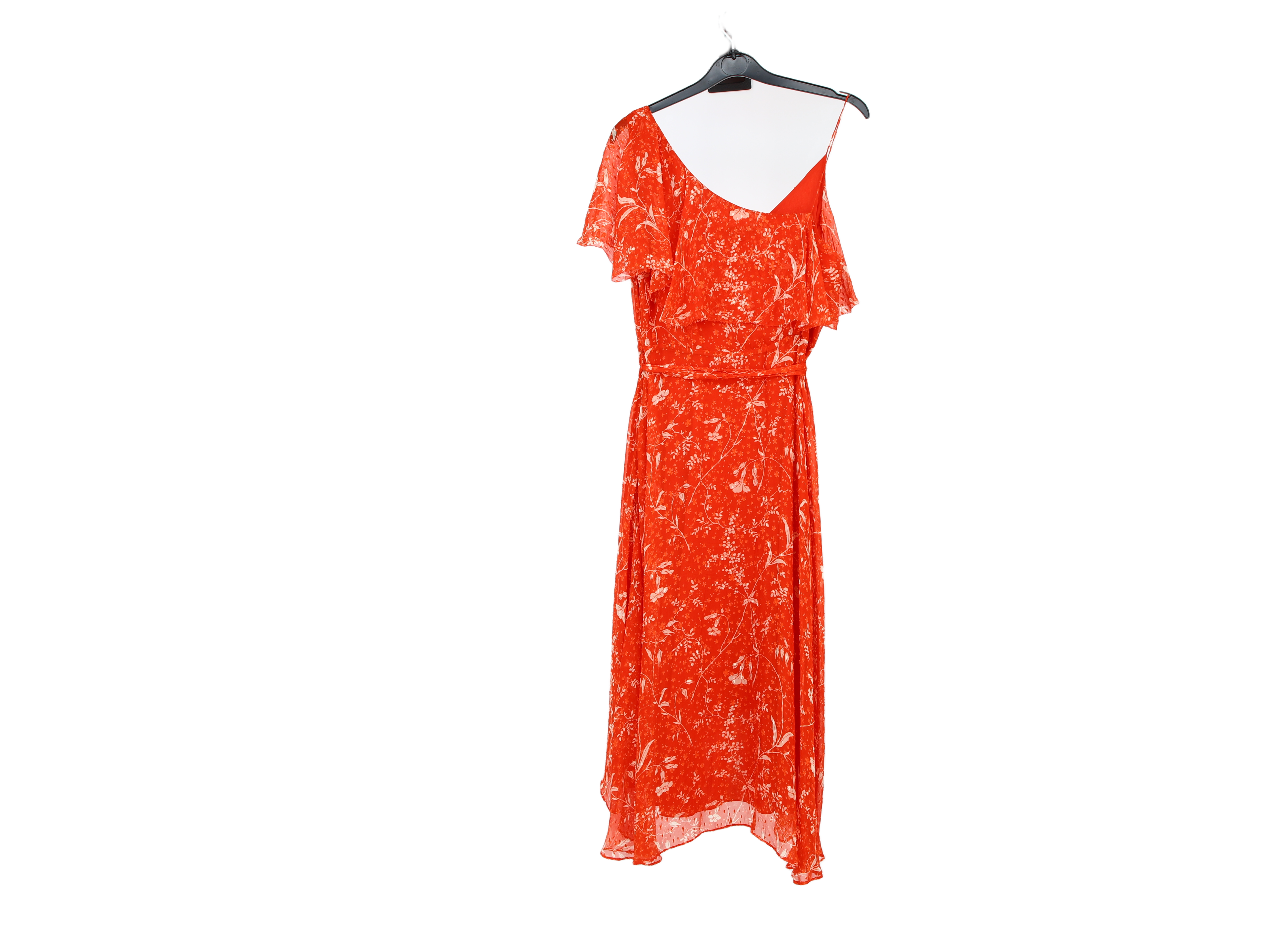 LK Bennett Red Floral Wrap Maxi Dress Size 10