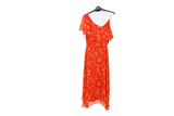 LK Bennett Red Floral Wrap Maxi Dress Size 10