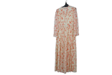 LK Bennett Beige Tiered Ruffle Maxi Dress Size 16
