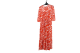 LK Bennett Red Flowy Floral Maxi Dress Size 8