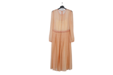 LK Bennett Pink Blouson Pleated Maxi Dress Size 10