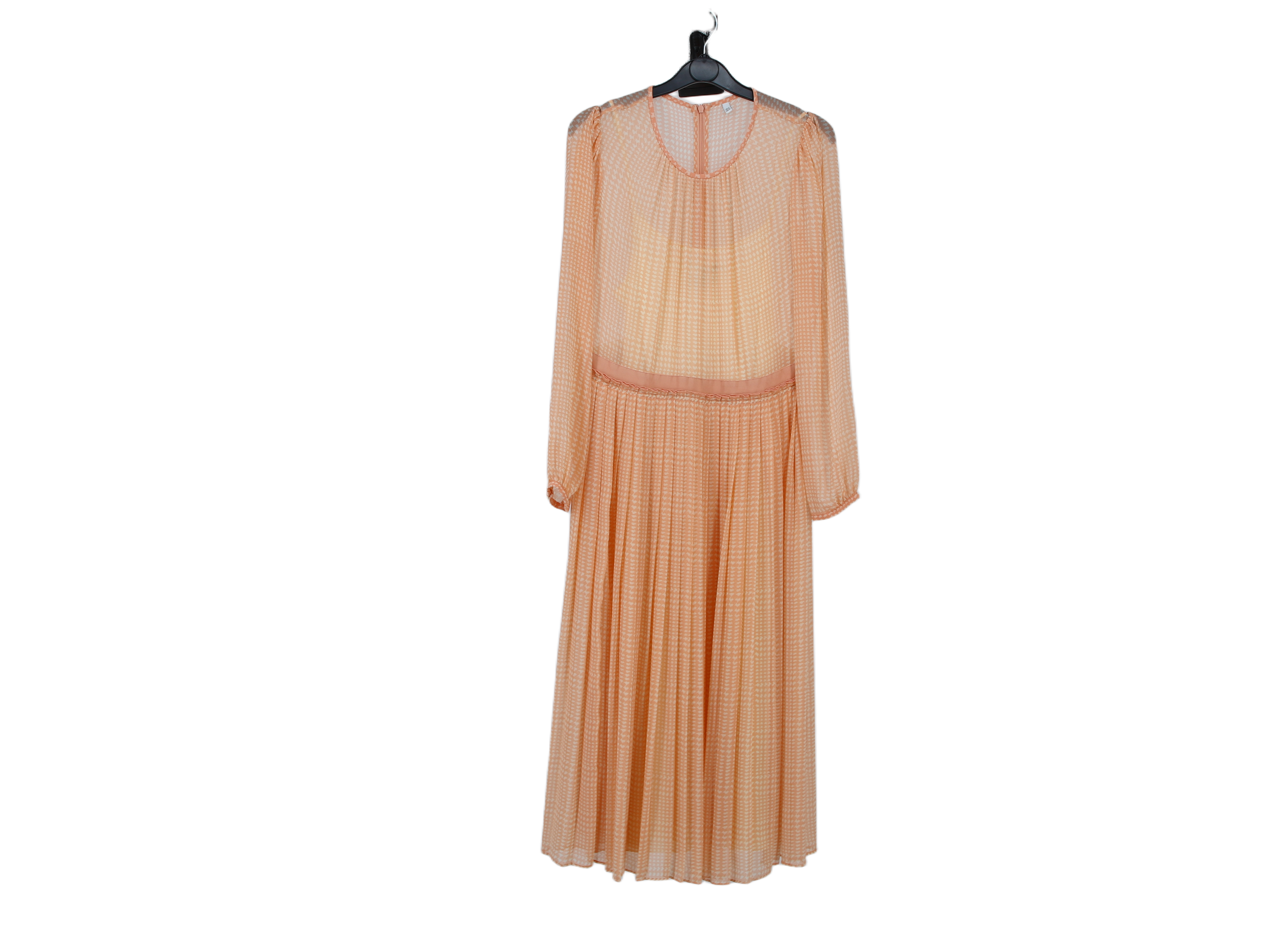 LK Bennett Beige Pleated Maxi Gown Size 10
