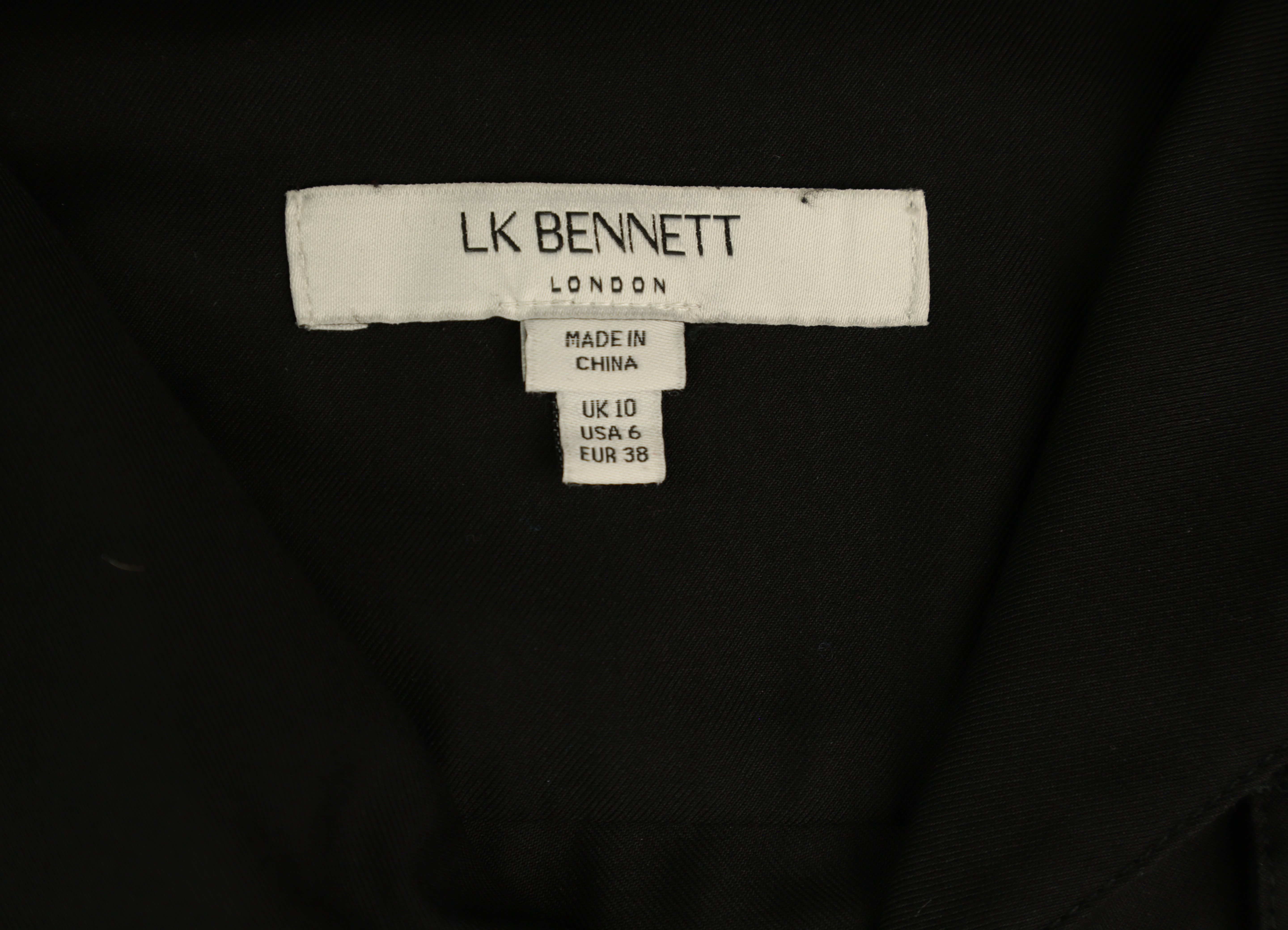 LK Bennett Black Shirt-Waist Long Jumpsuit