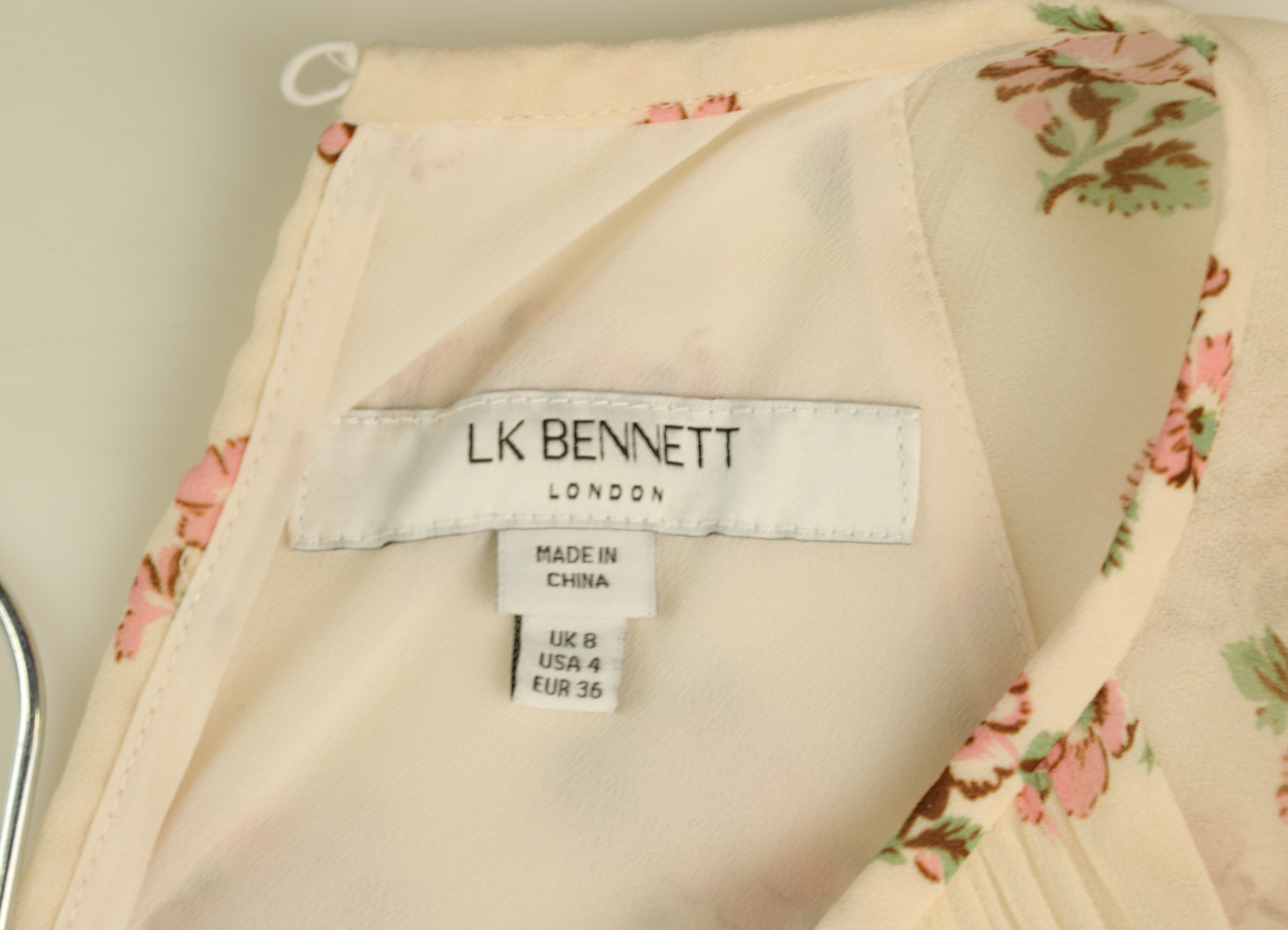LK Bennett Beige Blouson Maxi Dress