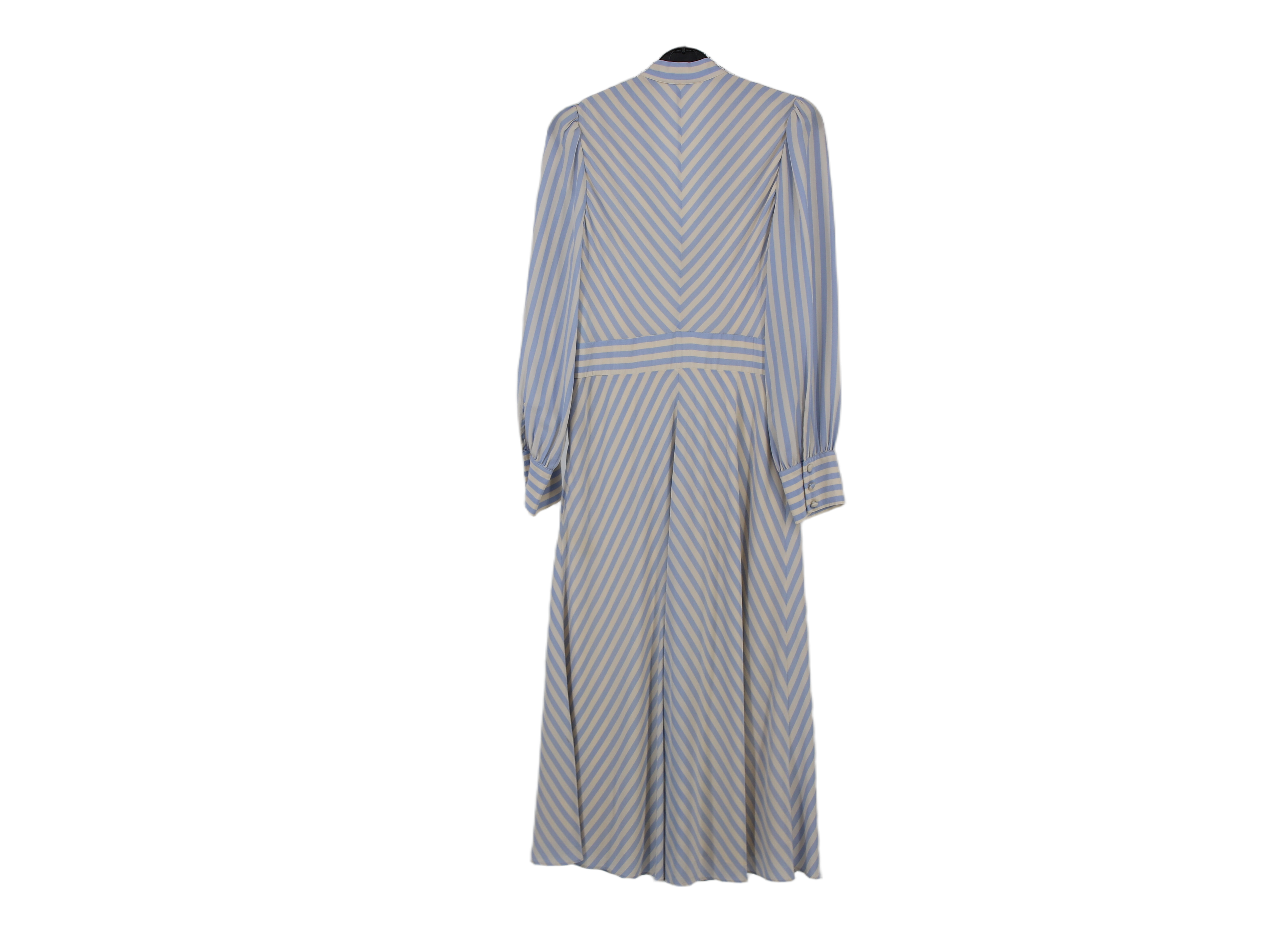 LK Bennett Blue Striped Maxi Dress Size 12