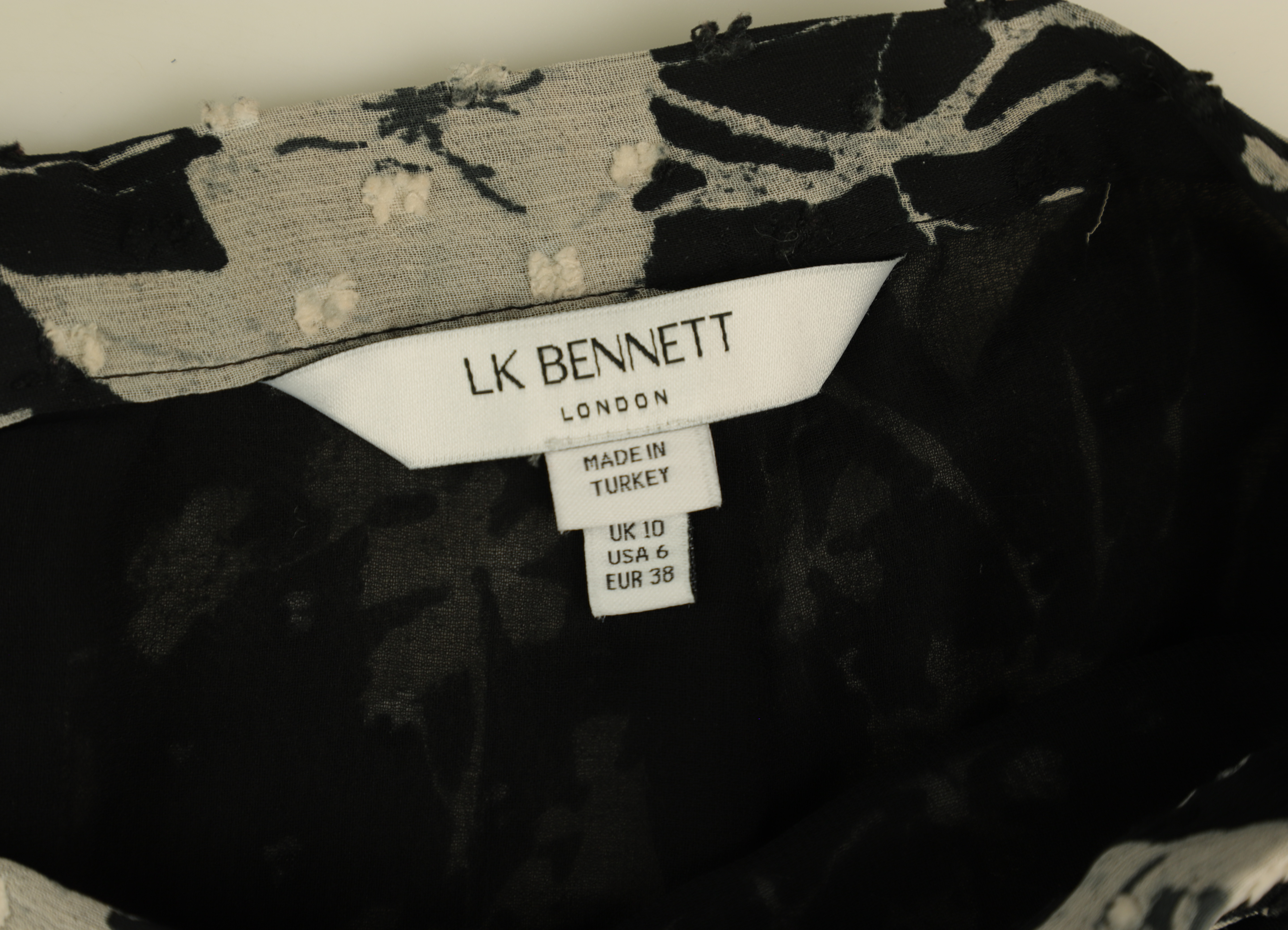 LK Bennett Black Asymmetric Tiered Midi Skirt