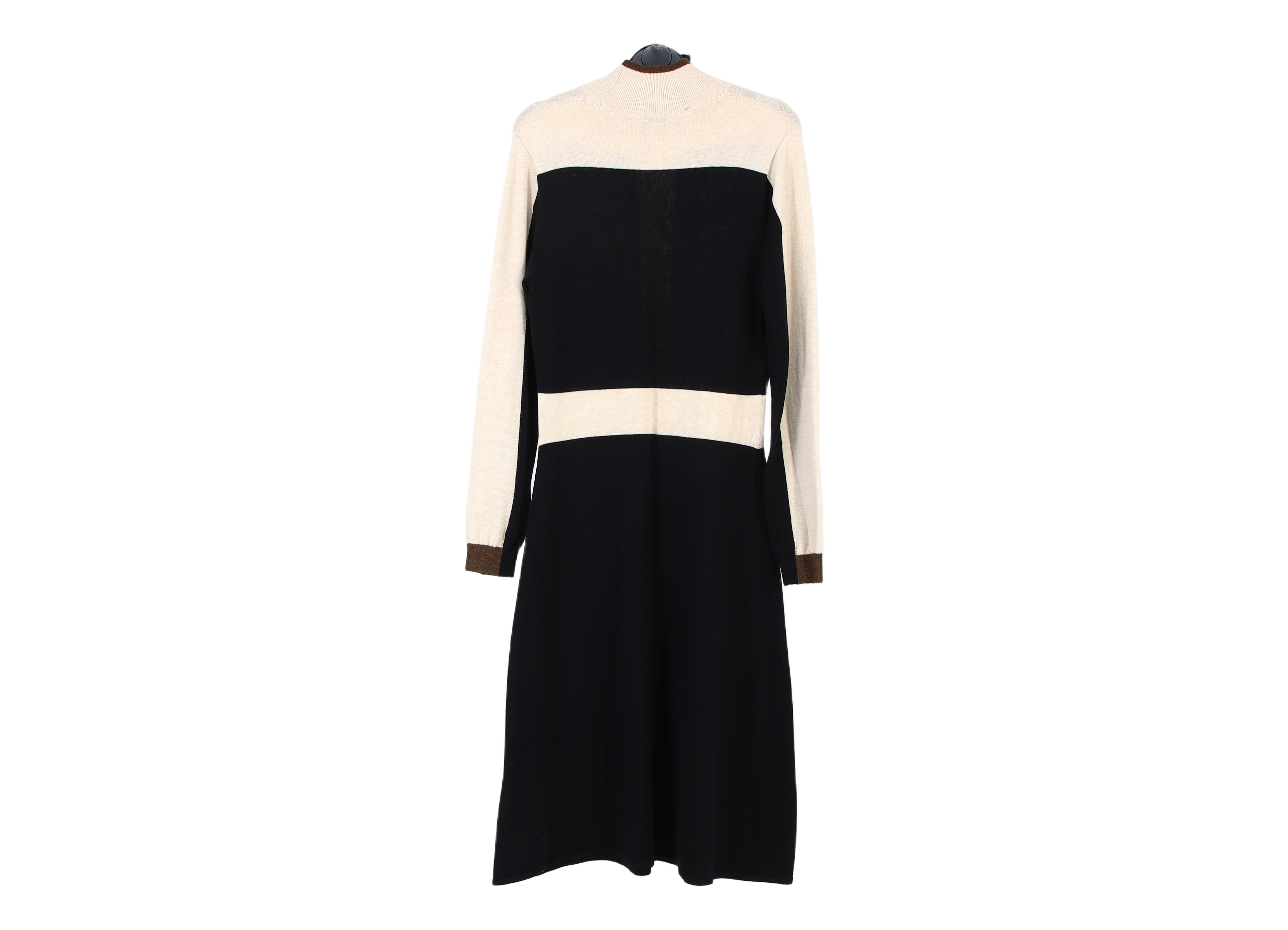 LK Bennett Black Colorblock Maxi Sweater Dress