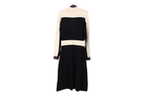 LK Bennett Black Colorblock Maxi Sweater Dress