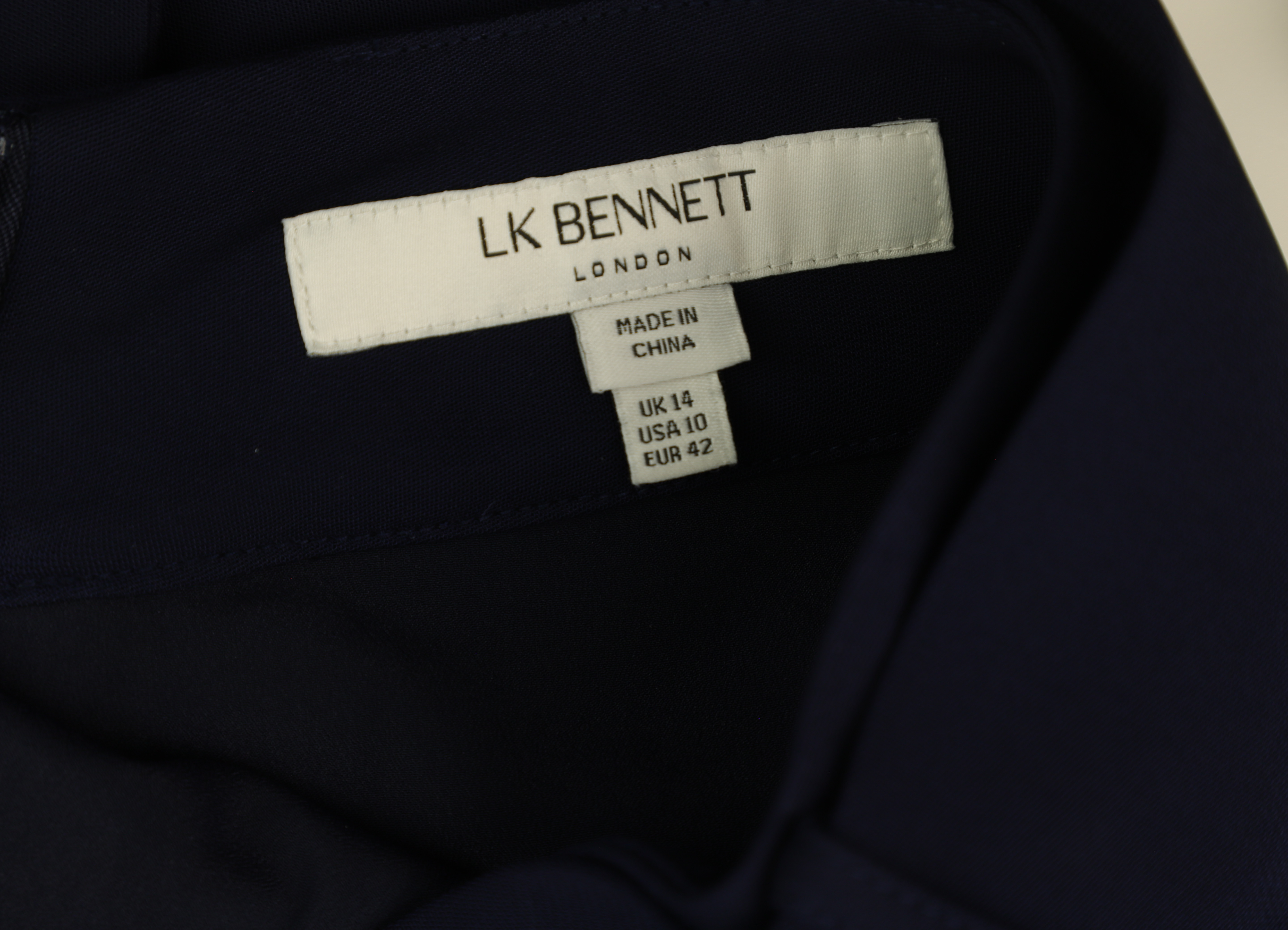 LK Bennett Navy Tailored Maxi Skirt