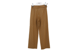 LK Bennett Brown Pinstriped Paperbag Trousers Size 8