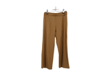 LK Bennett Brown Pleated Wide-Leg Trousers Size 16