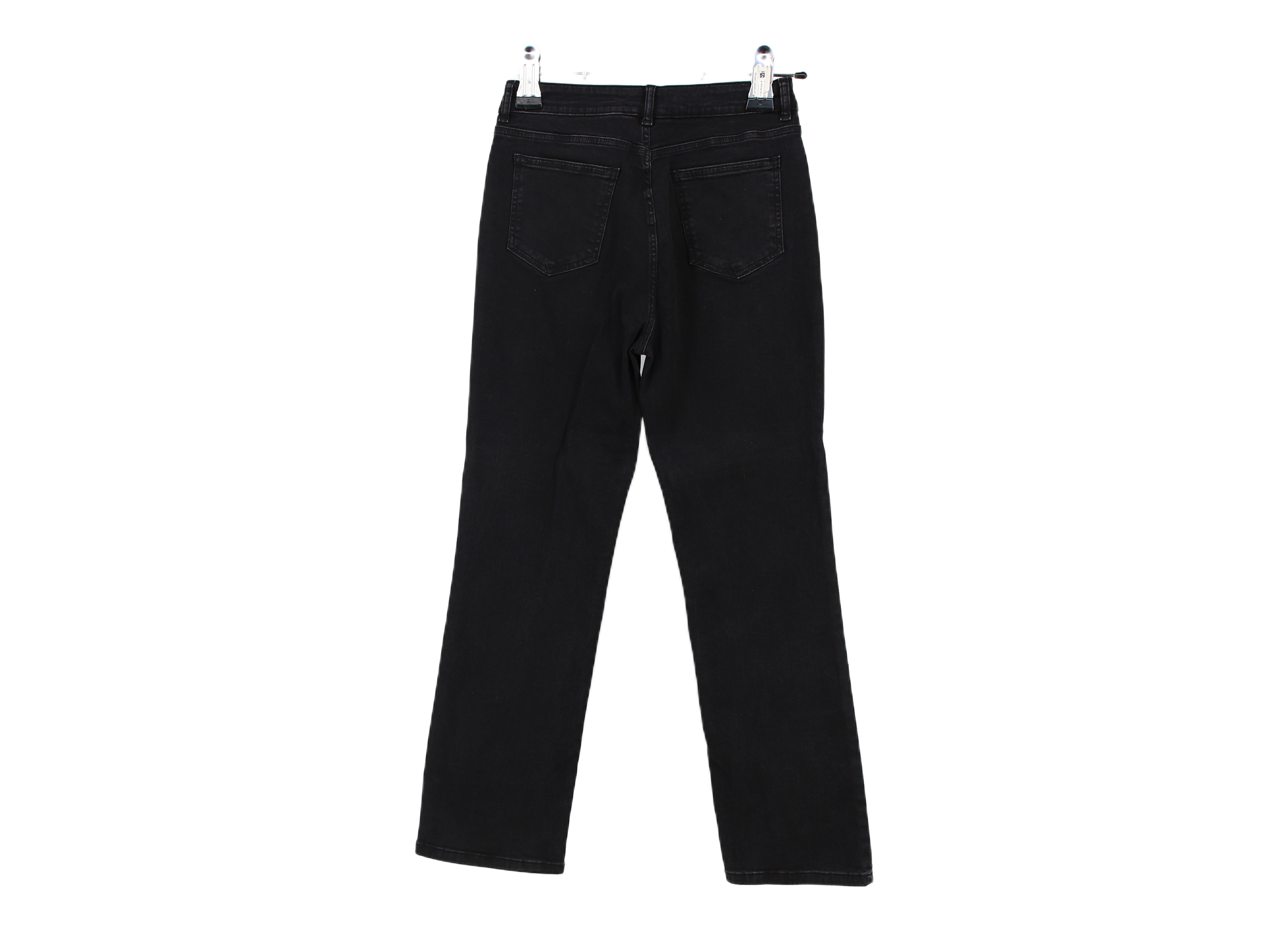 LK Bennett Black High-Rise Straight Jeans
