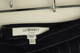LK Bennett Navy Pinstripe Midi Pencil Skirt Size 16