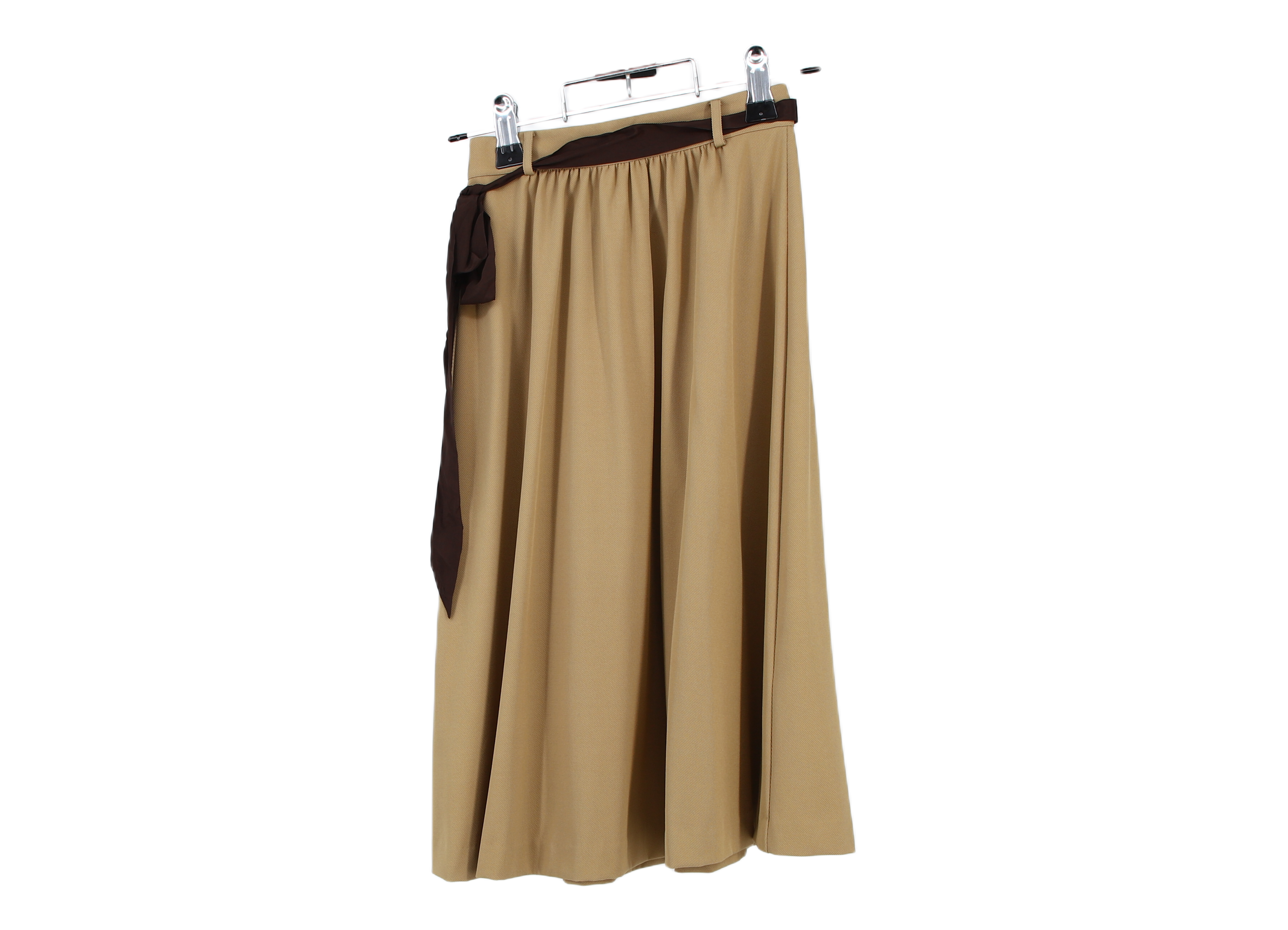 LK Bennett Beige Pleated Maxi Skirt