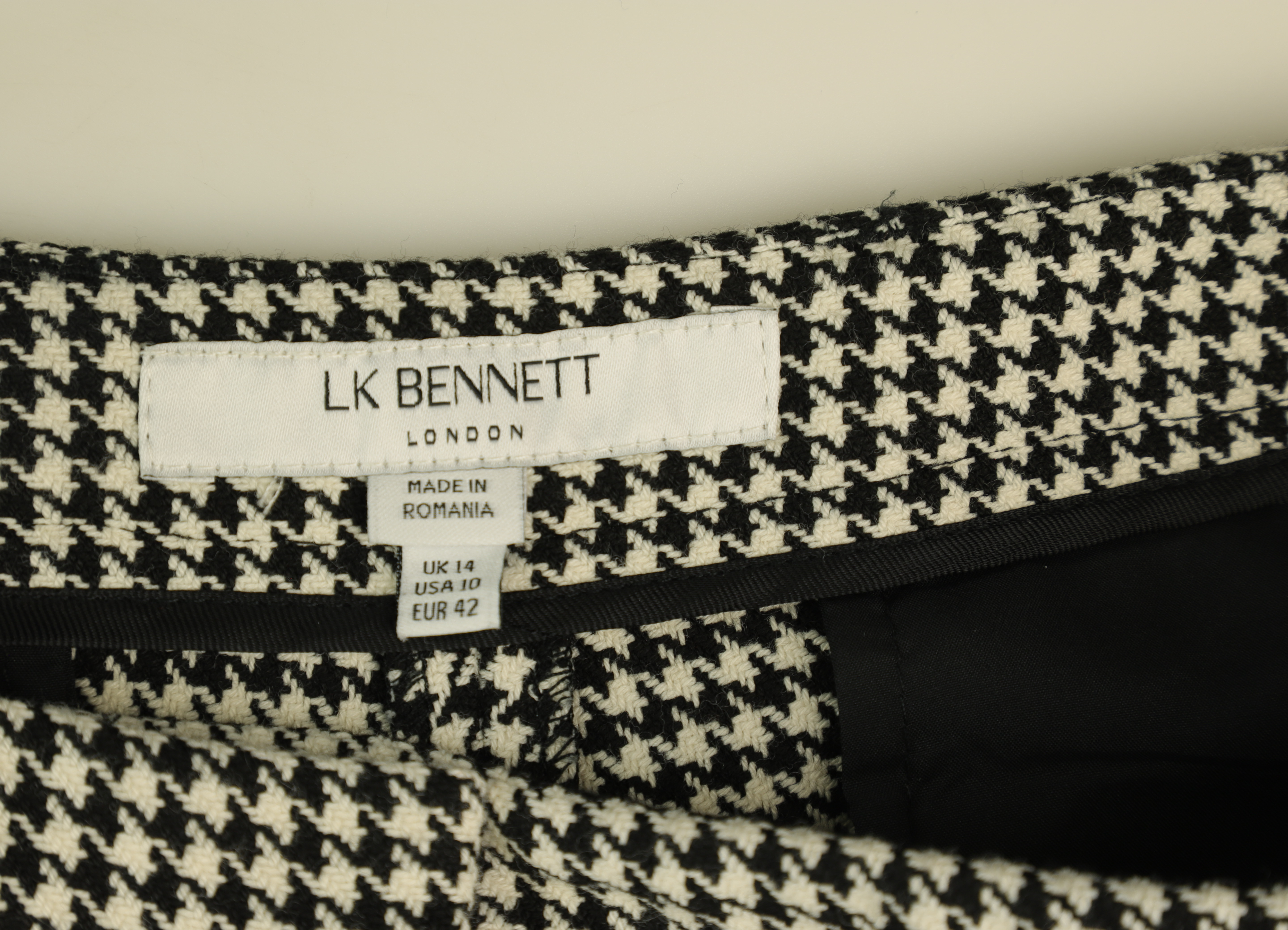 LK Bennett Black Tailored Straight Leg Trousers