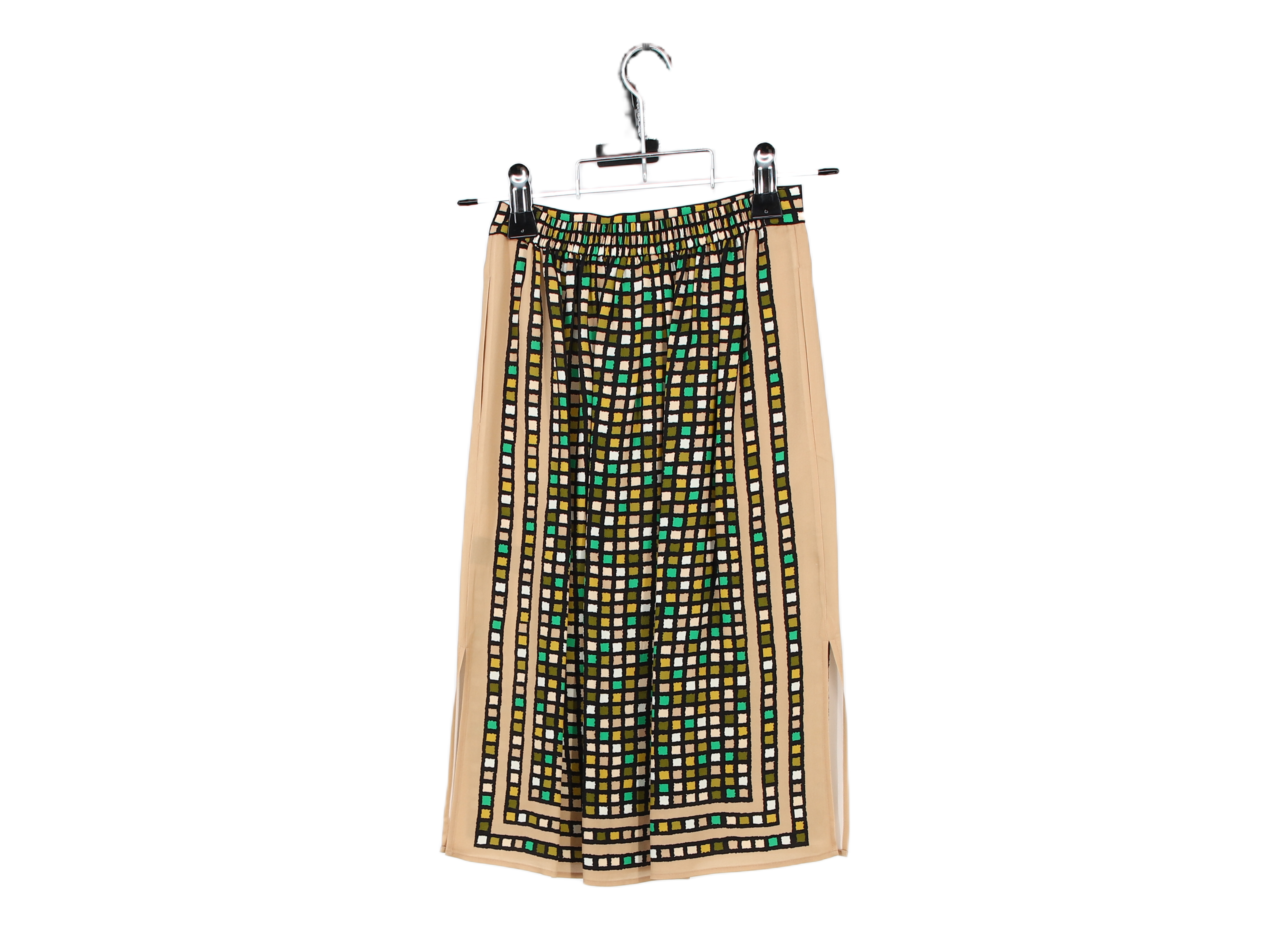 LK Bennett Beige Gathered Maxi Skirt