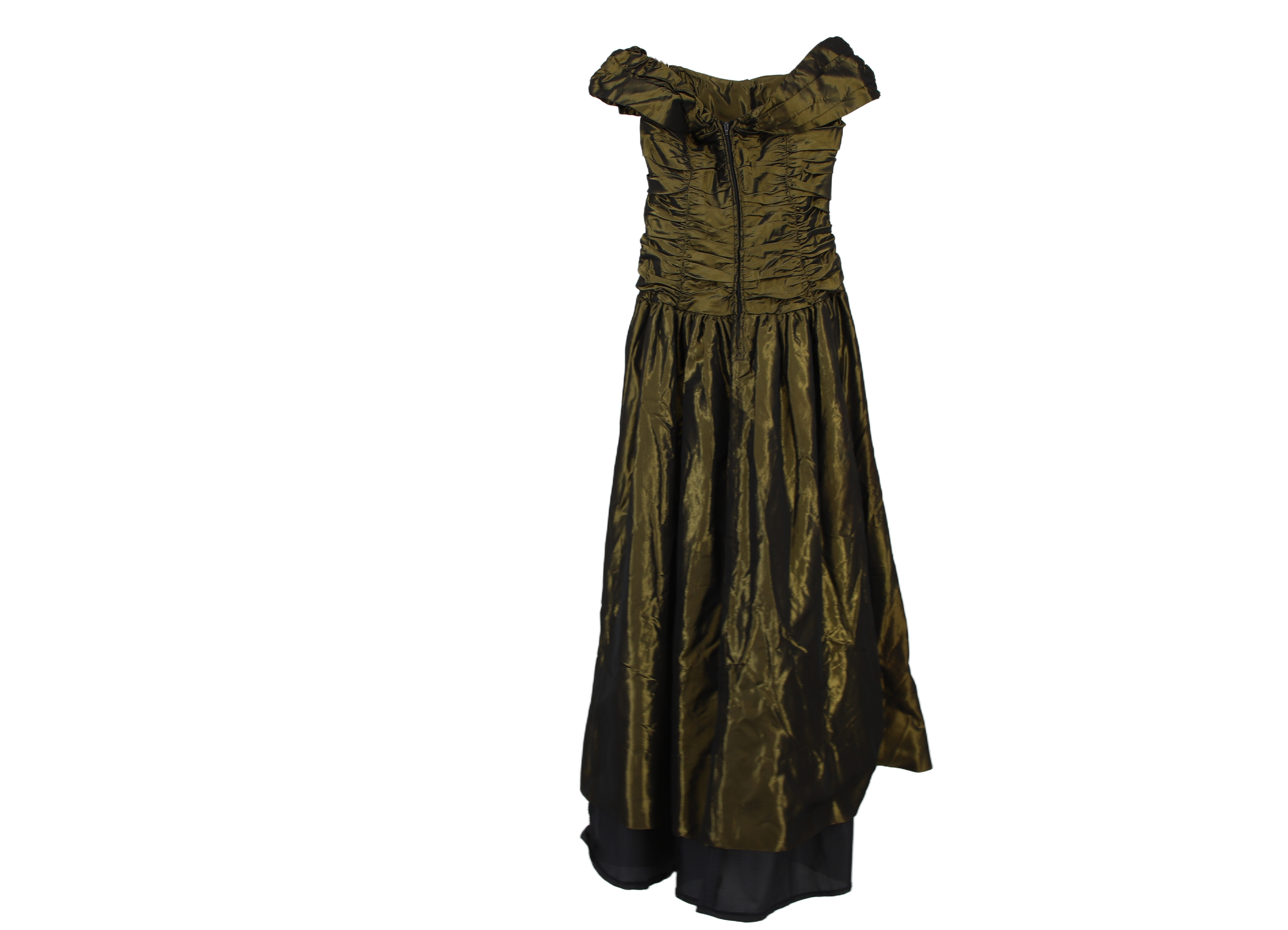 Laura Ashley Maxi Dress Ruched Green Size 12