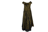Laura Ashley Maxi Dress Ruched Green Size 12