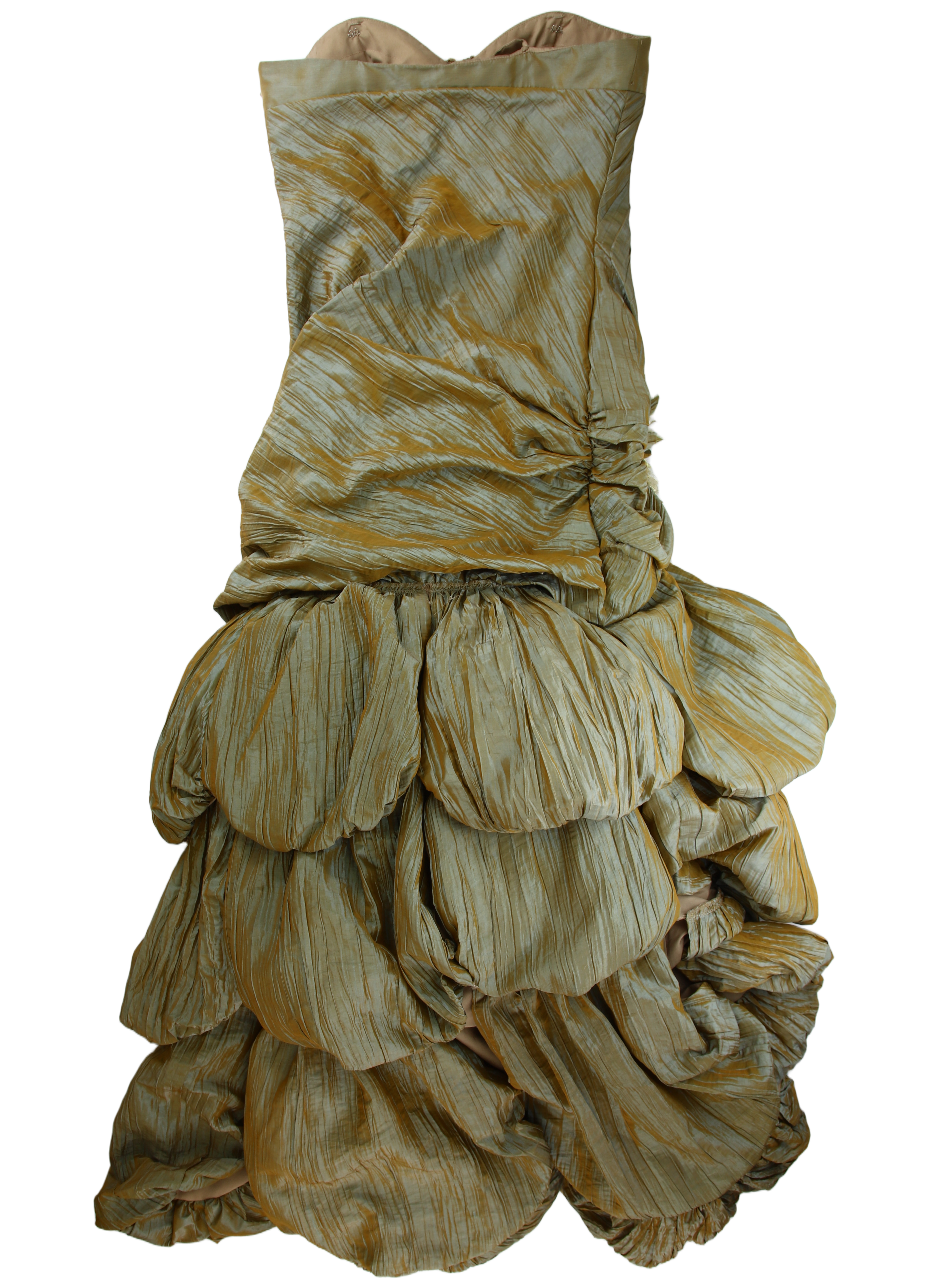 Musani Midi Dress Petal Ballgown Green Size 14