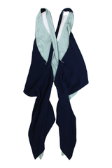 LA LIGNE Top Draped Wrap Navy Size S