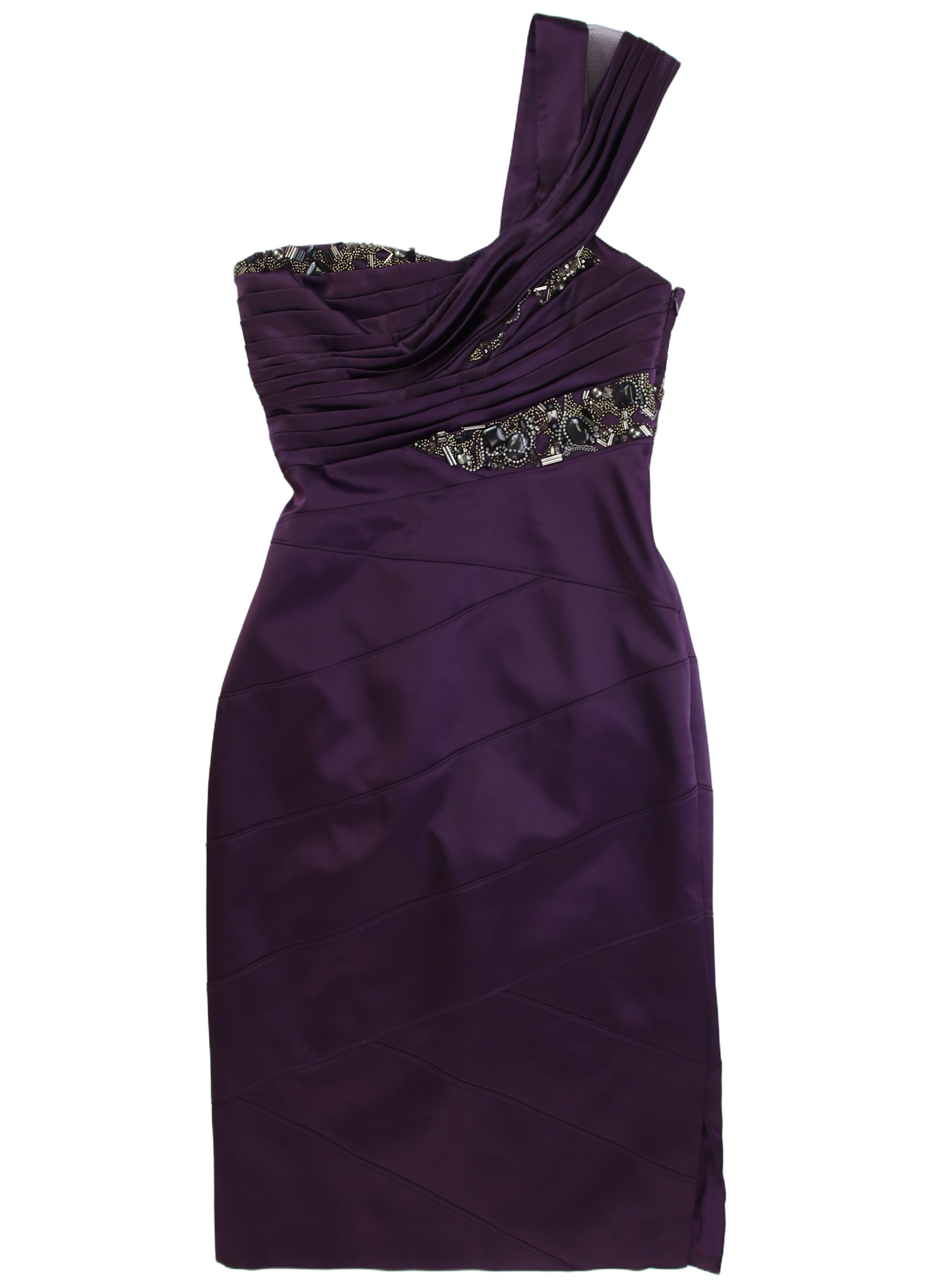 Karen Millen Midi Dress Sheath Purple Size 8