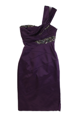 Karen Millen Midi Dress Sheath Purple Size 8