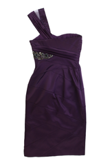 Karen Millen Midi Dress Sheath Purple Size 8