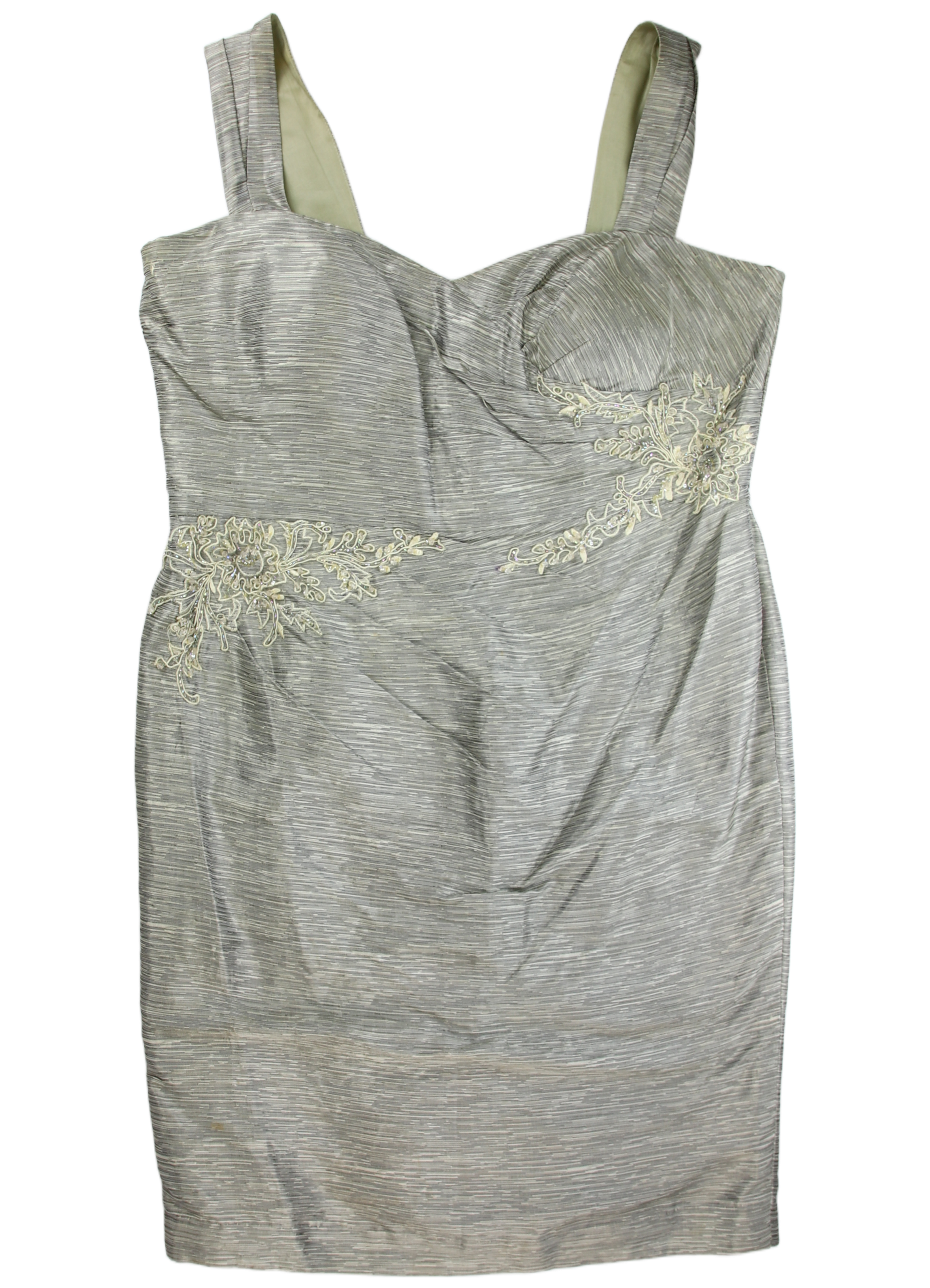 John Charles Midi Dress Sheath Grey Size 20