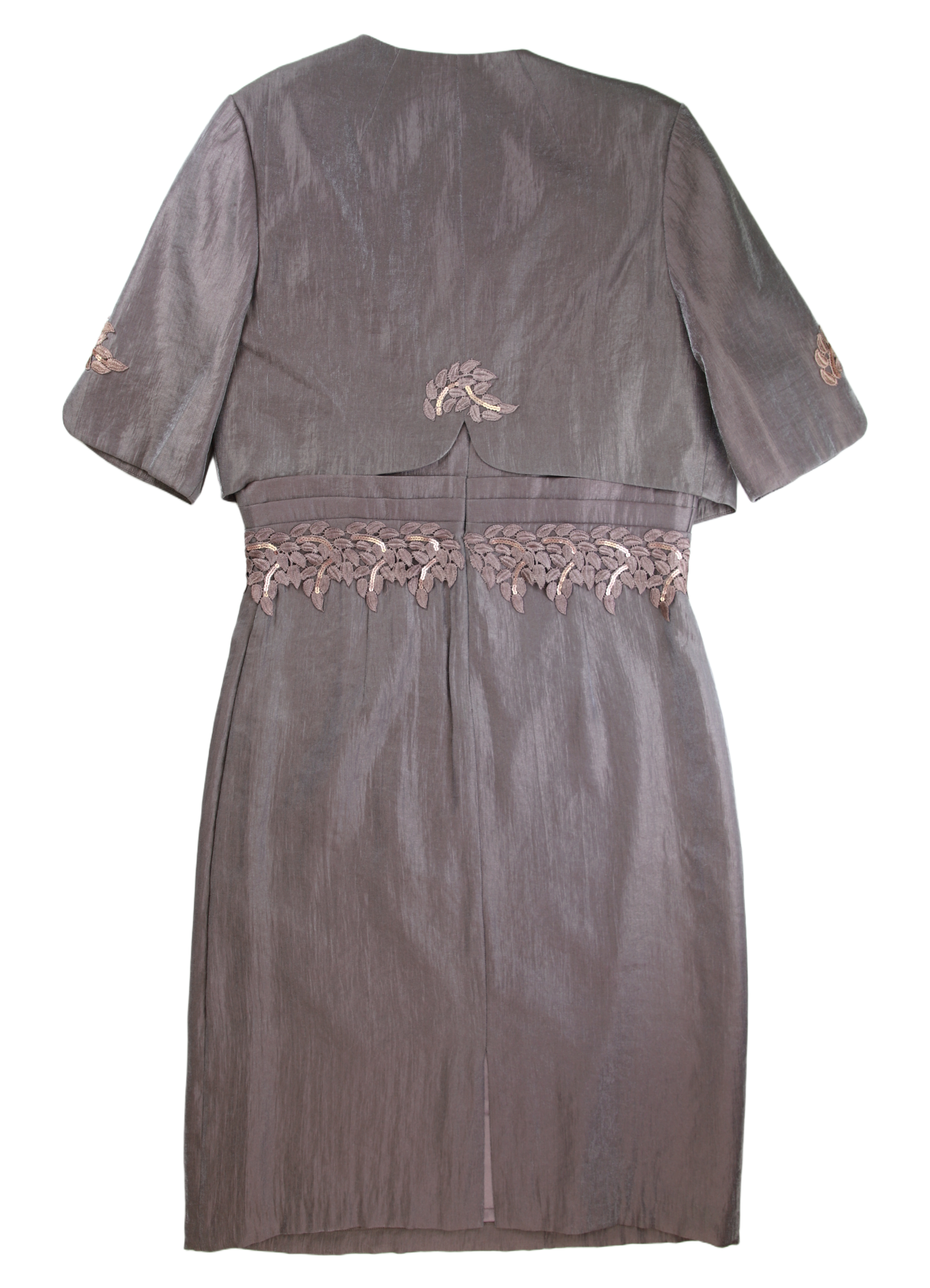 John Charles Midi Dress Sheath Grey Size 16