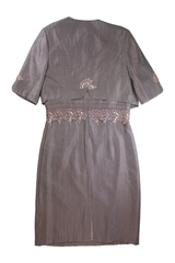 John Charles Midi Dress Sheath Grey Size 16