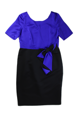 Ella Boo Midi Dress Tailored Sheath Purple Size 14