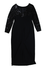 Niteline Maxi Dress Sequin Bodice Black Size 14