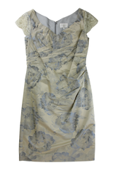 John Charles Midi Dress Sheath Beige Size 16