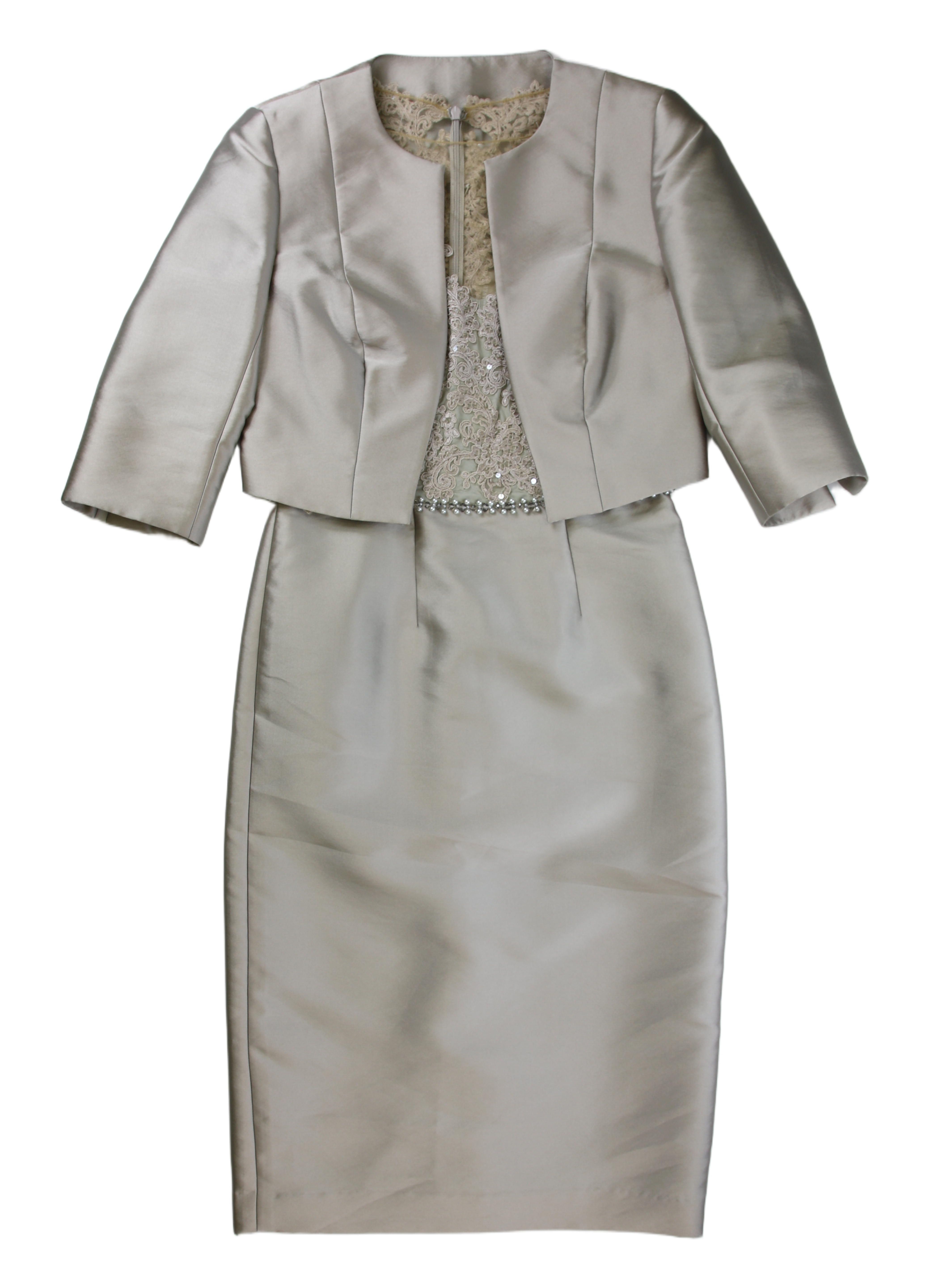 John Charles Midi Dress Tailored Silver-Grey Size 8