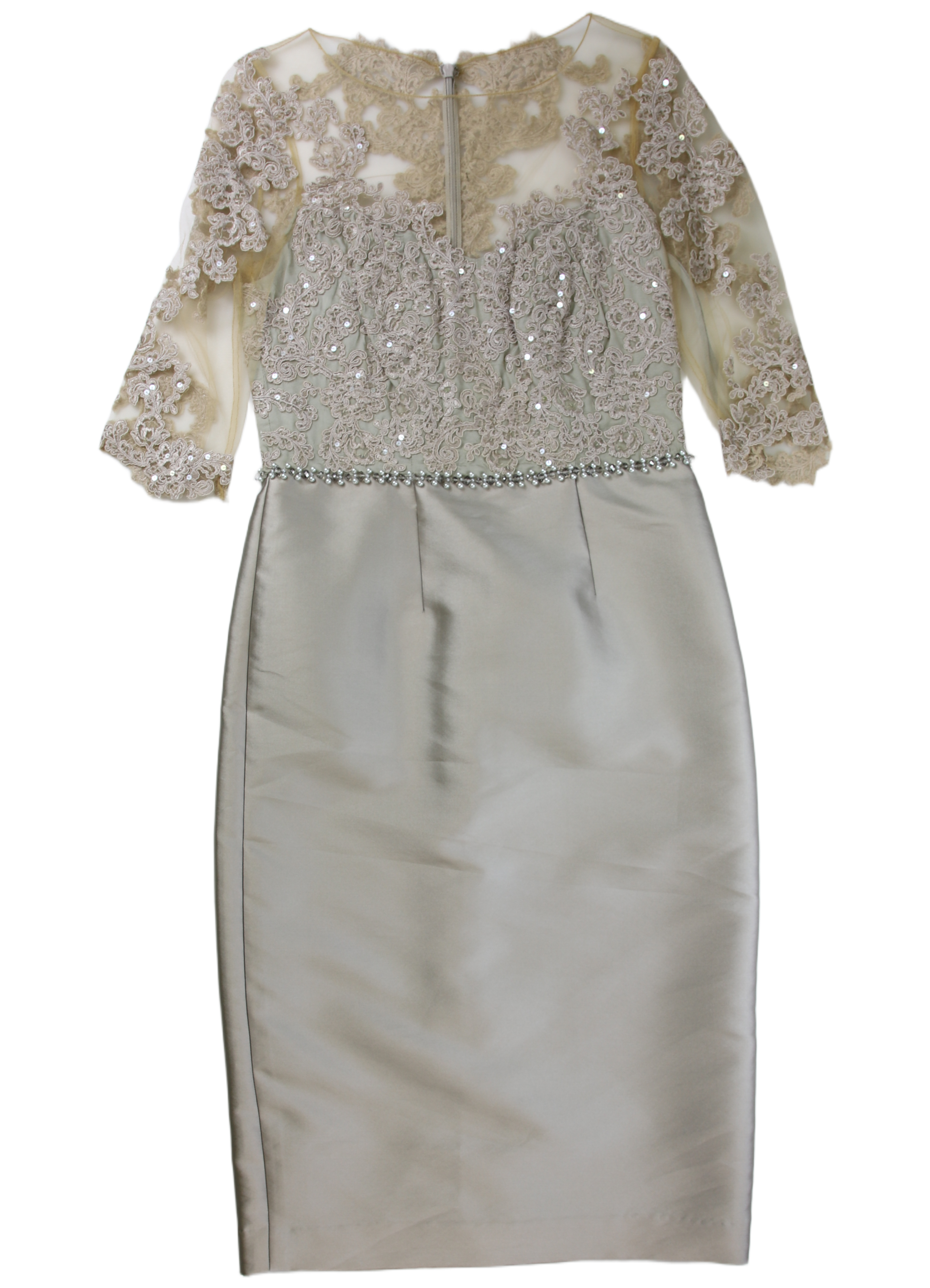 John Charles Midi Dress Tailored Silver-Grey Size 8
