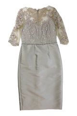 John Charles Midi Dress Tailored Silver-Grey Size 8