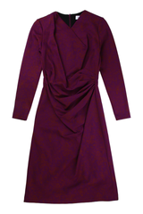 The Fold Maxi Dress Ruched Sheath Purple Size 10