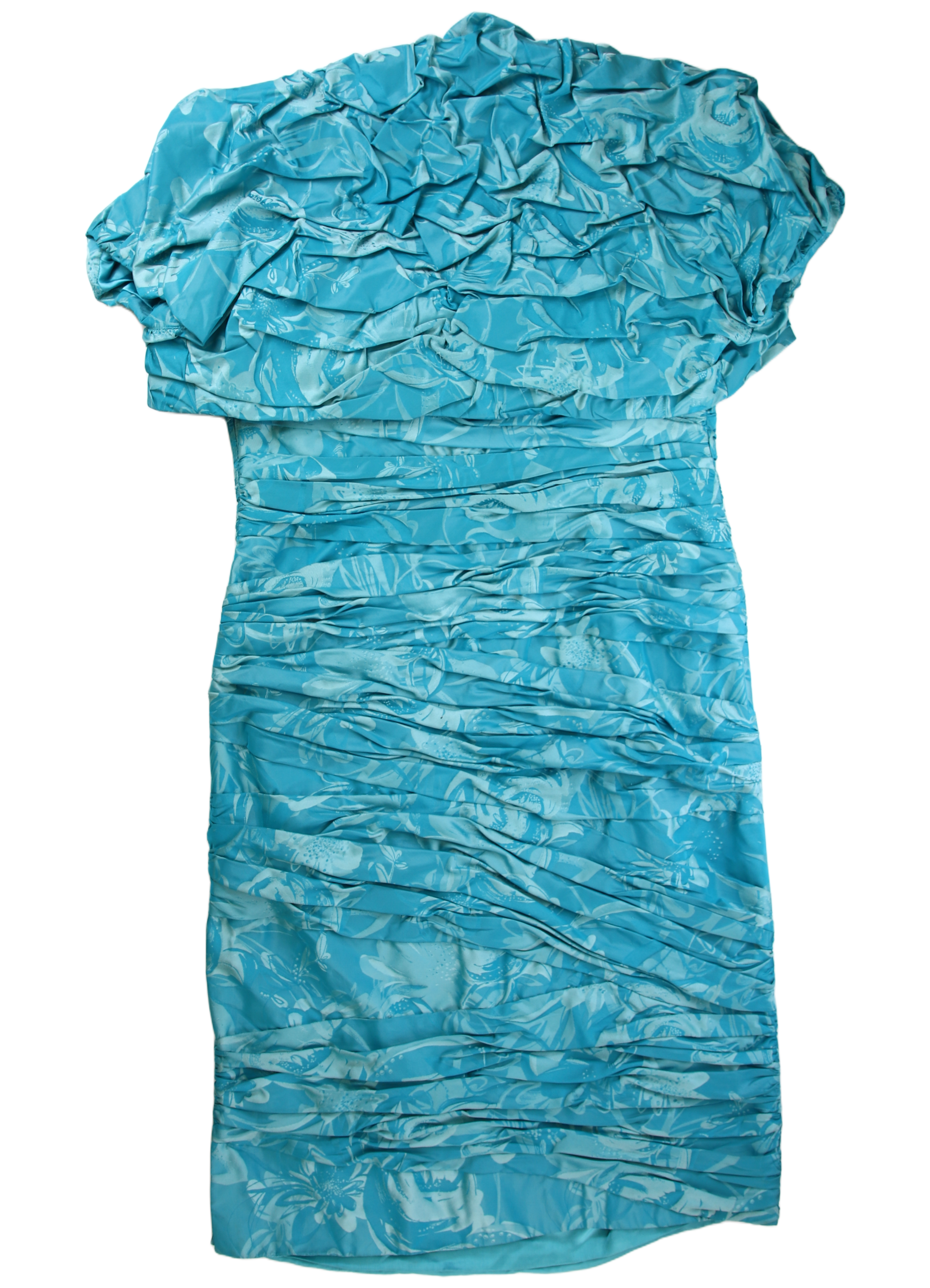 Veni Infantino Mini Dress Ruched Blue Size 16