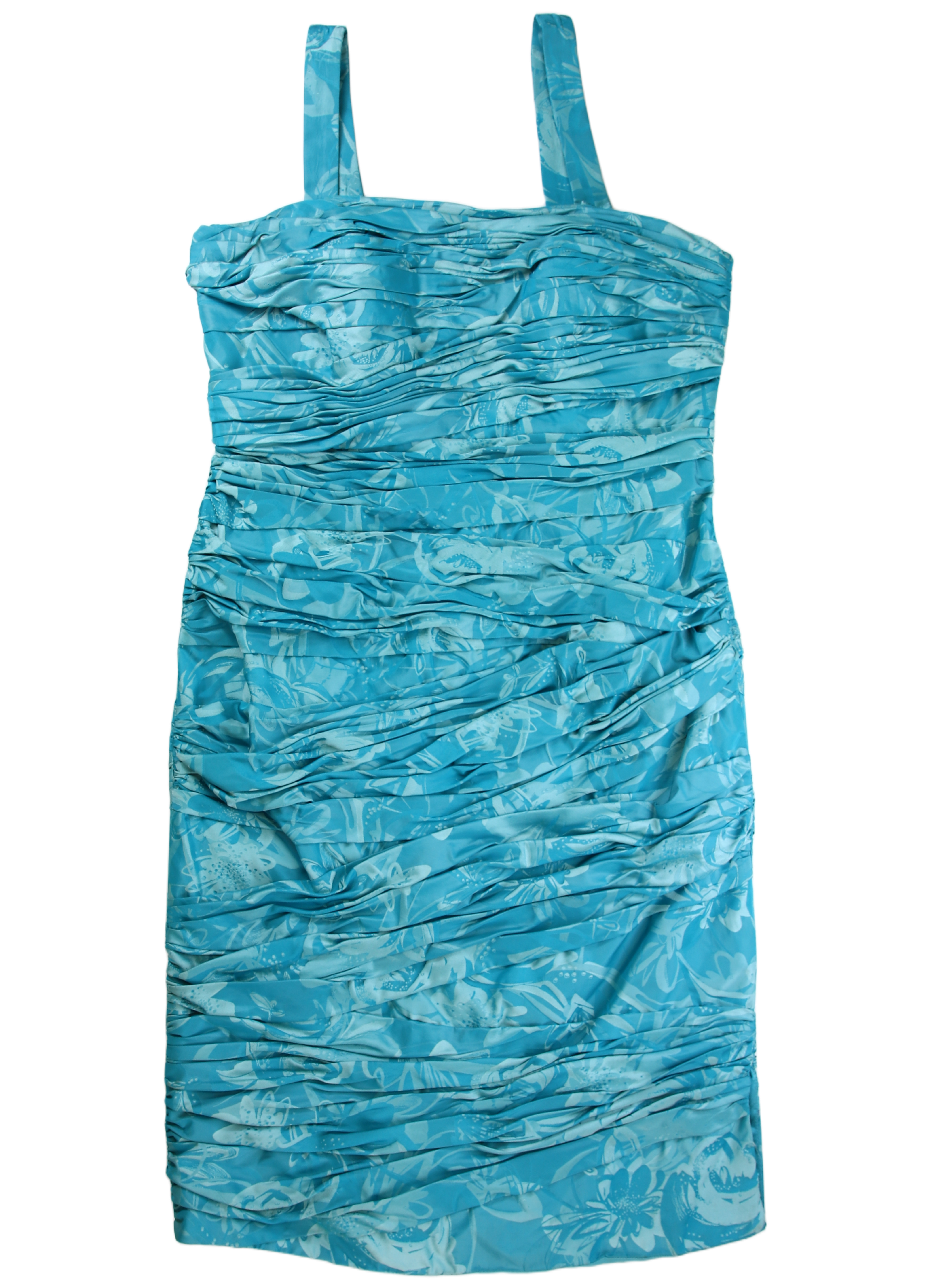 Veni Infantino Mini Dress Ruched Blue Size 16