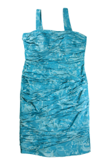 Veni Infantino Mini Dress Ruched Blue Size 16