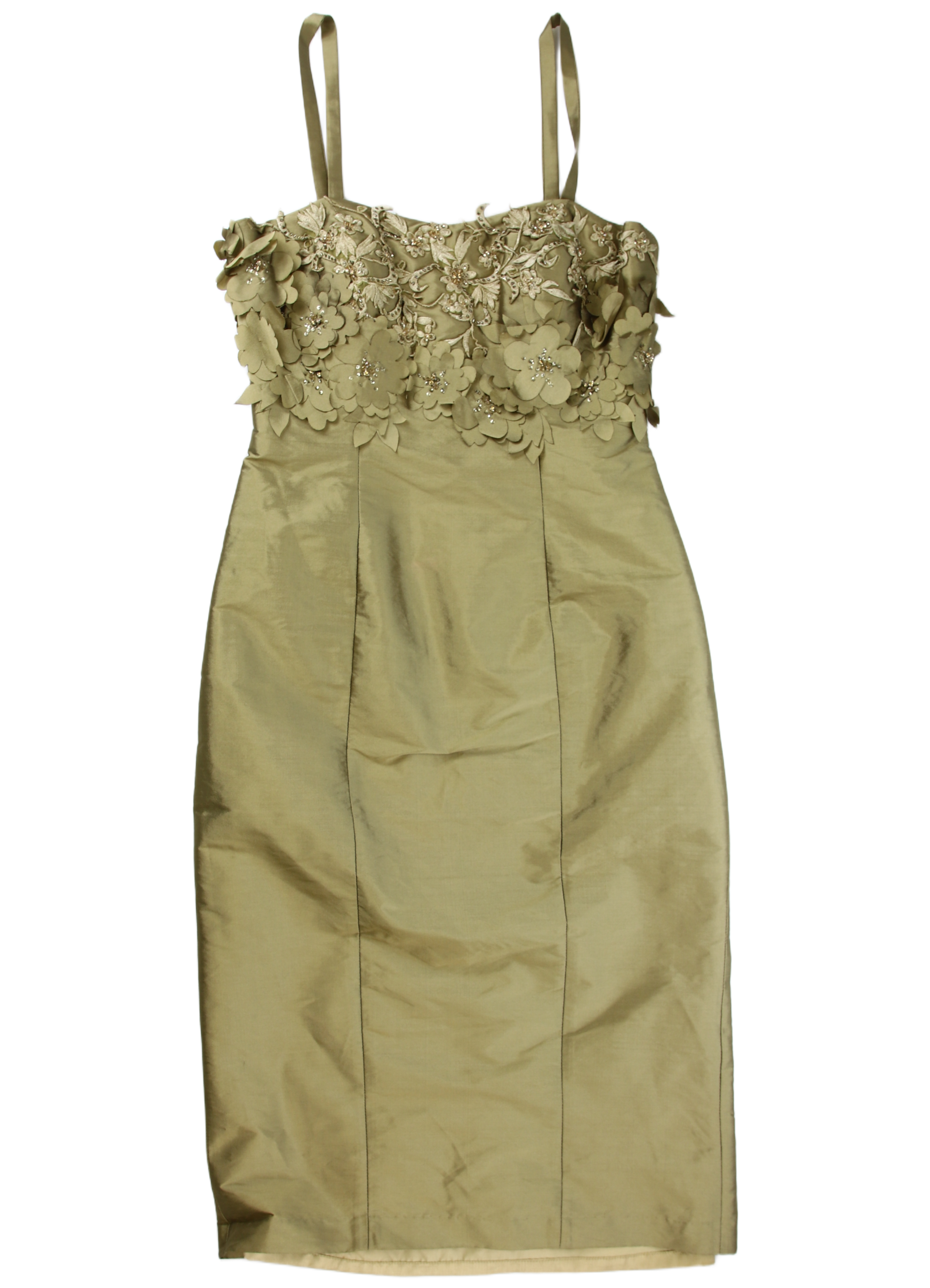 VM Collection Midi Dress Sheath Green Size 8