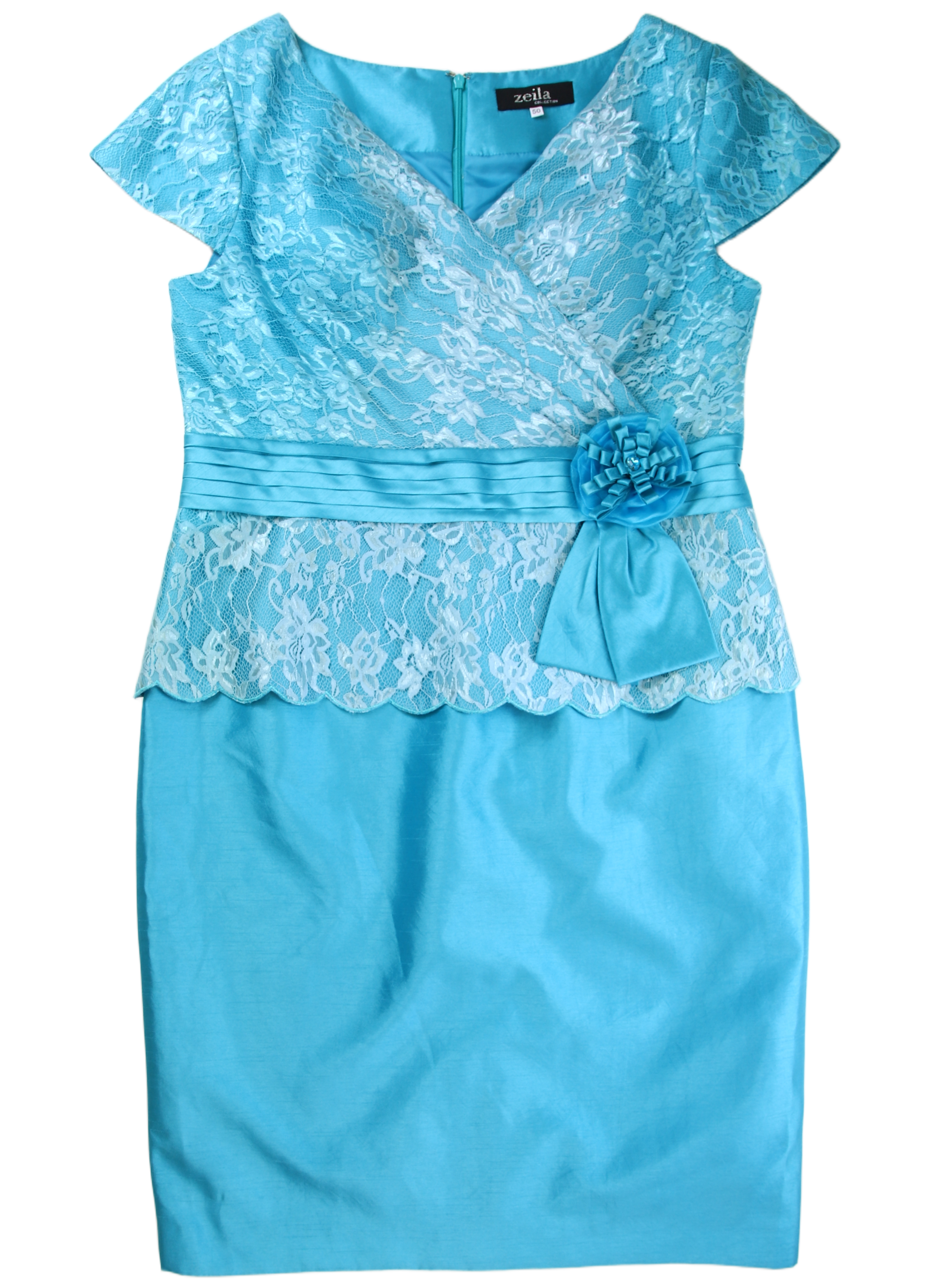 Zeila Collection Dress Peplum Blue UK size 20