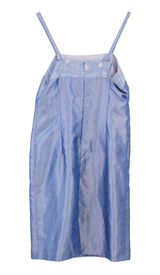 Sting Dress Embroidered Sheath Blue Size 10