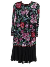 Black Tie Dress Embellished Shift Black Size 14