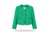 LK Bennett Green Cropped Tailored Blazer