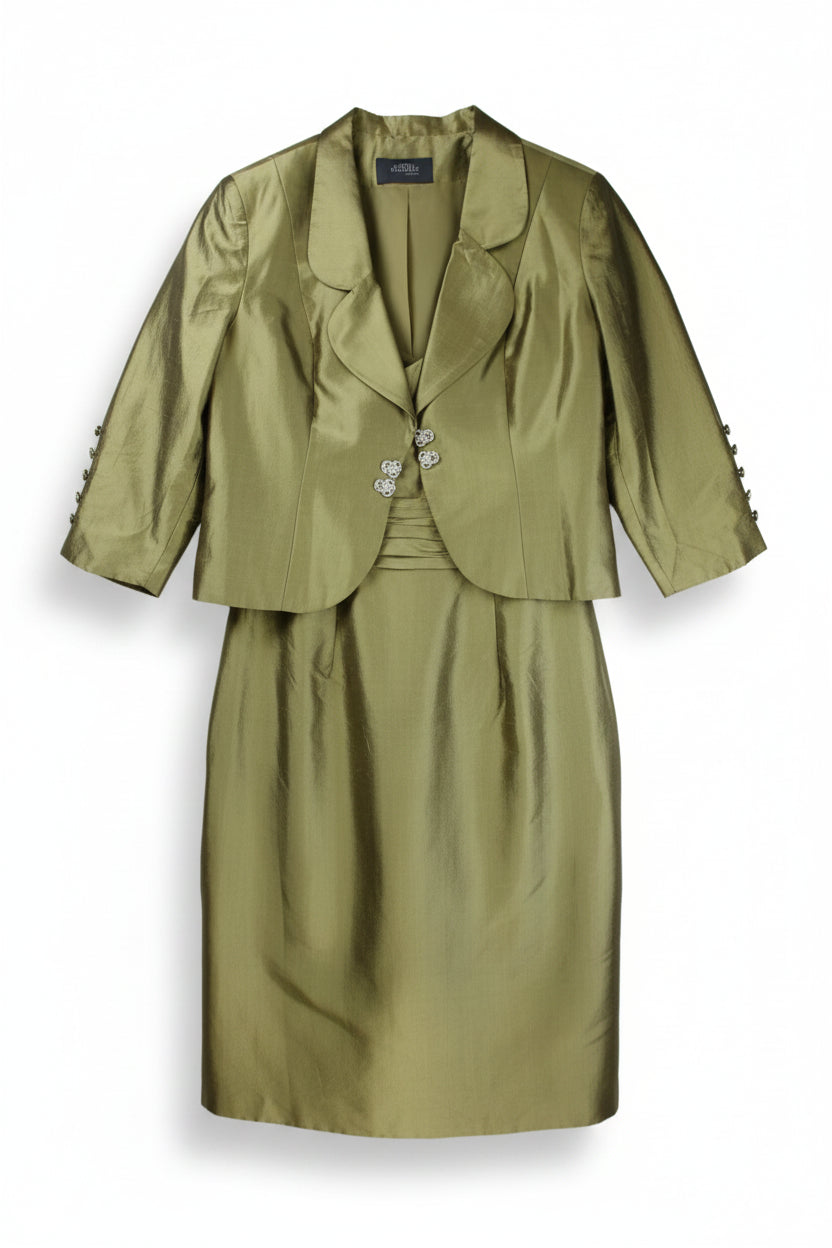 Sarah Danielle Dress Green Size 22