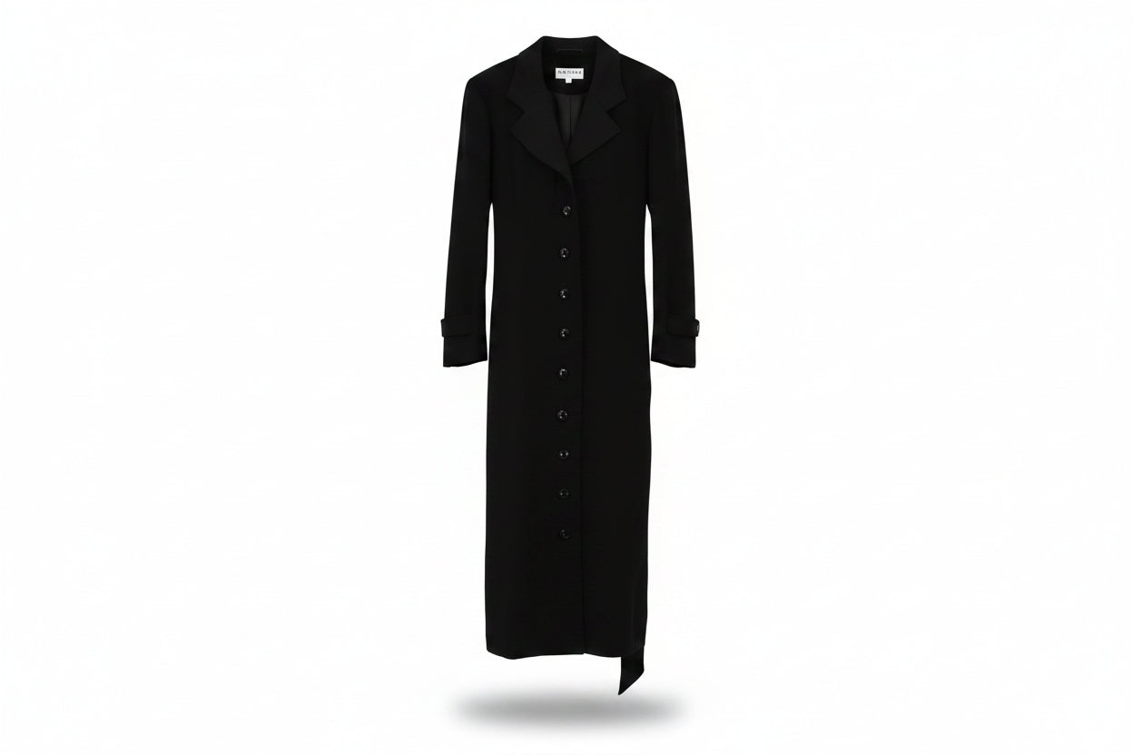 Jaeger Coat Longline Duster Black Size 10